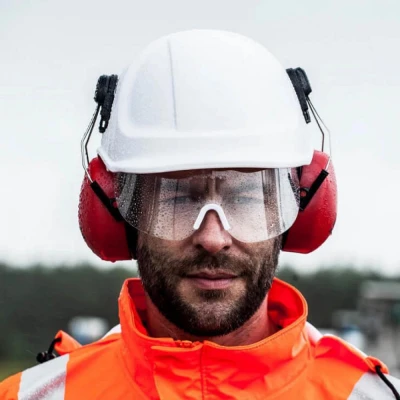 PW54 - Cască cu Visor Endurance Plus / Portwest / De lucru