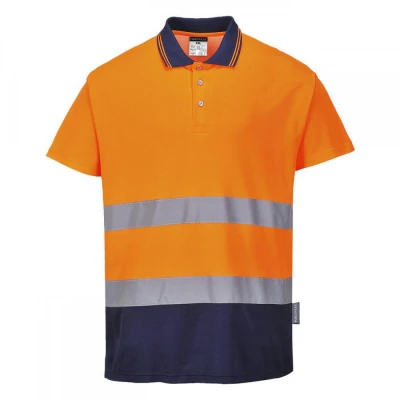 S174 - Tricou Polo Bumbac Confort Bicolor / Portwest / Reflectorizanta