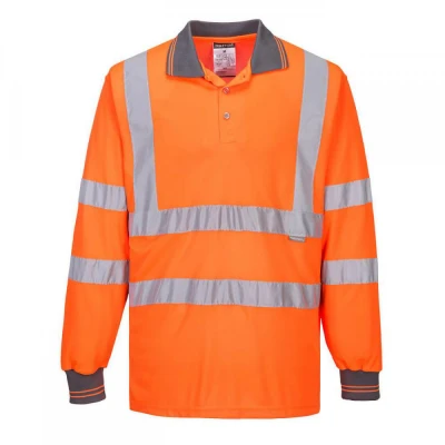 S277 - Tricou Polo HiVis cu mâneci lungi / Portwest / Reflectorizanta