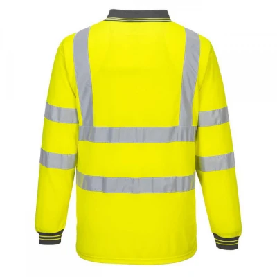S277 - Tricou Polo HiVis cu mâneci lungi / Portwest / Reflectorizanta