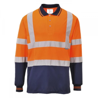 S279 - Tricou Polo Two-Tone cu mâneci lungi / Portwest / Reflectorizanta