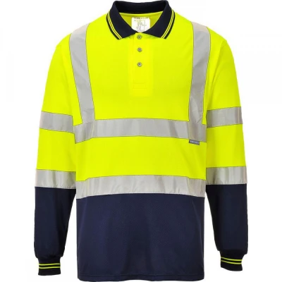 S279 - Tricou Polo Two-Tone cu mâneci lungi / Portwest / Reflectorizanta