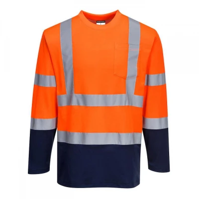 S280 - Tricou bicolor Comfort cu mâneci lungi / Portwest / Reflectorizanta