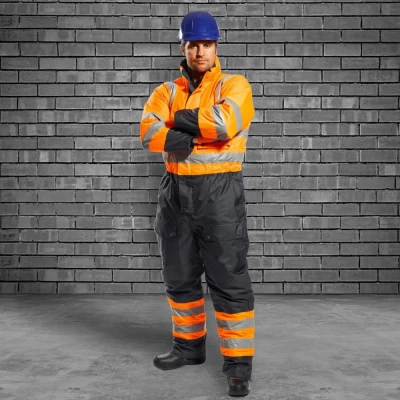 S485 - Combinezon HiVis Contrast căptușit / Portwest / Combinezoane de lucru