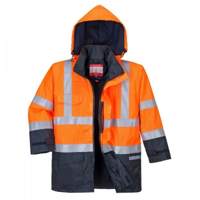 S779 - Jachetă de ploaie Bizflame HiVis, protecție / Portwest / Antistatica, ignifuga