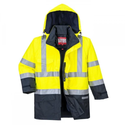 S779 - Jachetă de ploaie Bizflame HiVis, protecție / Portwest / Antistatica, ignifuga