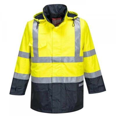 S779 - Jachetă de ploaie Bizflame HiVis, protecție / Portwest / Antistatica, ignifuga