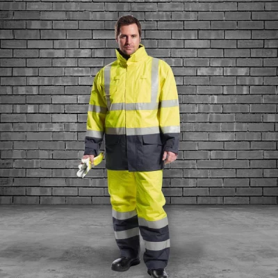 S782 - Pantaloni Bizflame Rain HiVis, protectie mu / Portwest / Antistatica, ignifuga