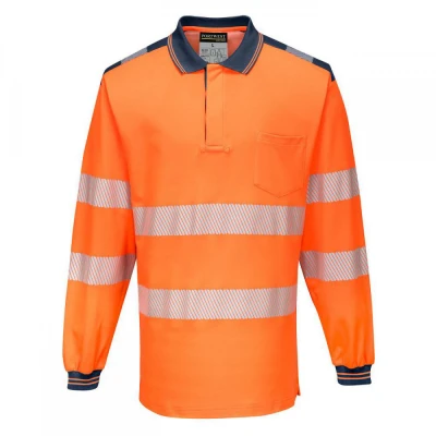 T184 - Tricou Polo PW3 Hi-Vis L/S / Portwest / Reflectorizanta