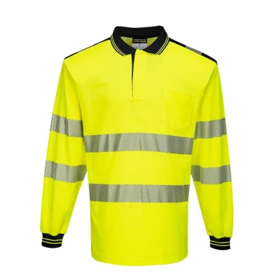 T184 - Tricou Polo PW3 Hi-Vis L/S / Portwest / Reflectorizanta