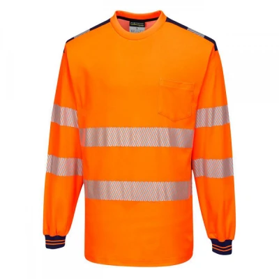 T185 - Tricou PW3 HiVis L/S / Portwest / Reflectorizanta