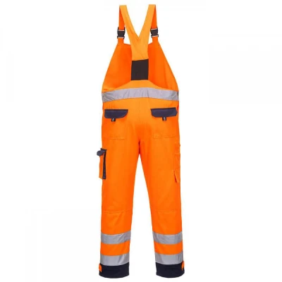 TX52 - Salopeta cu Pieptar Dijon HI VIS / Portwest / Reflectorizanta