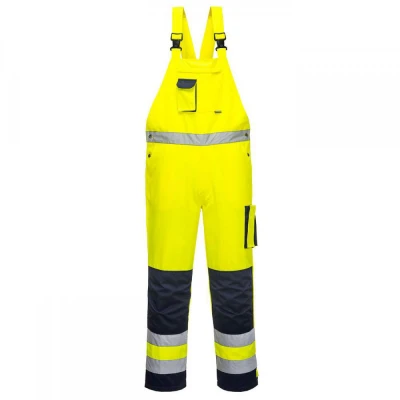 TX52 - Salopeta cu Pieptar Dijon HI VIS / Portwest / Reflectorizanta