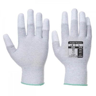 A198 - Mănuși antistatice PU Fingertip / Portwest / ESD