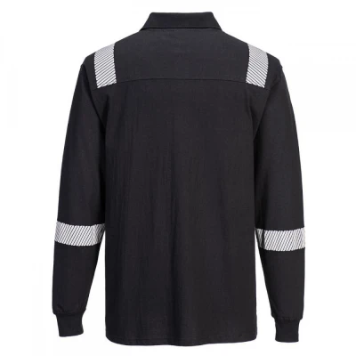 FR711 - Tricou polo ignifug PW3, cu mânecă lungă / Portwest / Antistatica, ignifuga