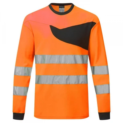 PW221 - Tricou HiVis PW2 cu mânecă lungă / Portwest / Reflectorizanta