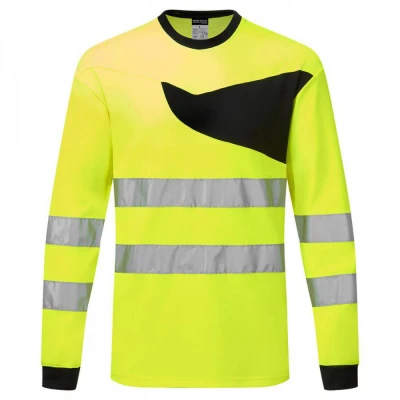 PW221 - Tricou HiVis PW2 cu mânecă lungă / Portwest / Reflectorizanta