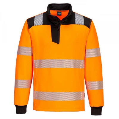 PW326 - Bluză HiVis PW3 cu fermoar scurt / Portwest / Reflectorizanta
