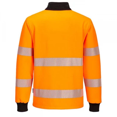 PW326 - Bluză HiVis PW3 cu fermoar scurt / Portwest / Reflectorizanta