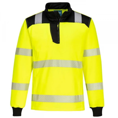 PW326 - Bluză HiVis PW3 cu fermoar scurt / Portwest / Reflectorizanta