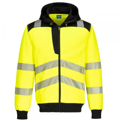 PW327 - Hanorac HiVis PW3 cu gluga și fermoar / Portwest / Reflectorizanta