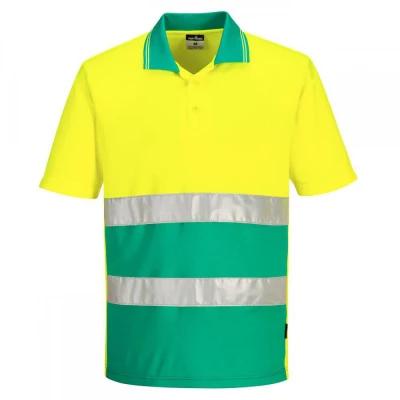 S175 - Tricou Polo HiVis Lightweight Contrast / Portwest / Reflectorizanta