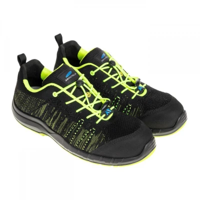 Pantofi de protecție LE MANS BLACK YELLOW FLUO LOW / AboutBlu / Pantofi protectie S1PL