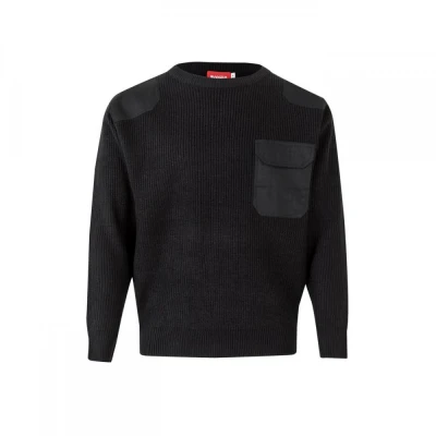 Pulover din tricot gros, cu gât rotund 100 / Velilla / Pentru agenti de paza