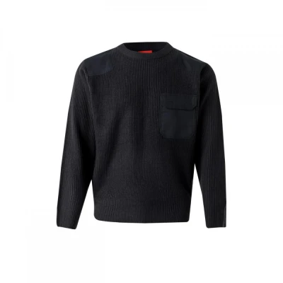 Pulover din tricot gros, cu gât rotund 100 / Velilla / Pentru agenti de paza