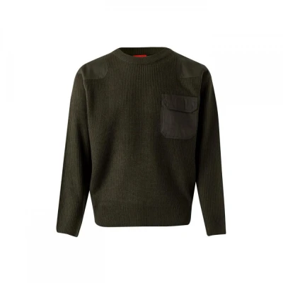 Pulover din tricot gros, cu gât rotund 100 / Velilla / Pentru agenti de paza