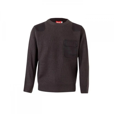 Pulover din tricot gros, cu gât rotund 100 / Velilla / Pentru agenti de paza