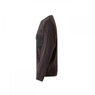Pulover din tricot gros, cu gât rotund 100 / Velilla / Pentru agenti de paza