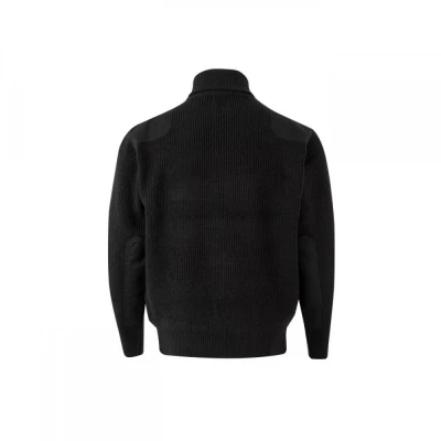 Pulover pe gât, cu fermoar scurt, din tricot gros  / Velilla / Pentru agenti de paza