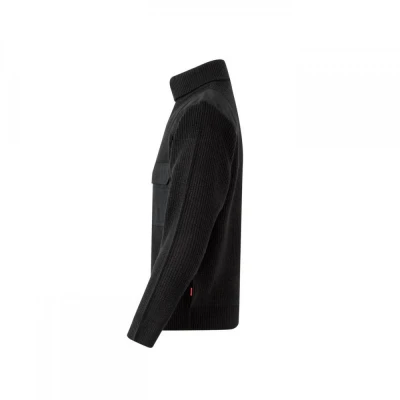 Pulover pe gât, cu fermoar scurt, din tricot gros  / Velilla / Pentru agenti de paza