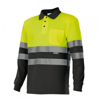 Tricou polo cu mânecă lungă, de înaltă vizibilitat / Velilla / Reflectorizanta