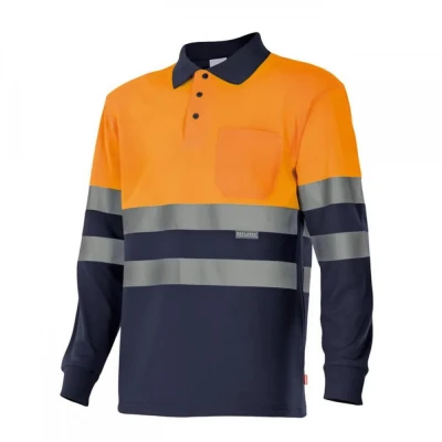 Tricou polo cu mânecă lungă, de înaltă vizibilitat / Velilla / Reflectorizanta