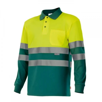Tricou polo cu mânecă lungă, de înaltă vizibilitat / Velilla / Reflectorizanta