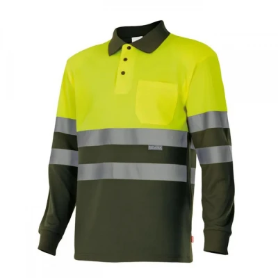 Tricou polo cu mânecă lungă, de înaltă vizibilitat / Velilla / Reflectorizanta