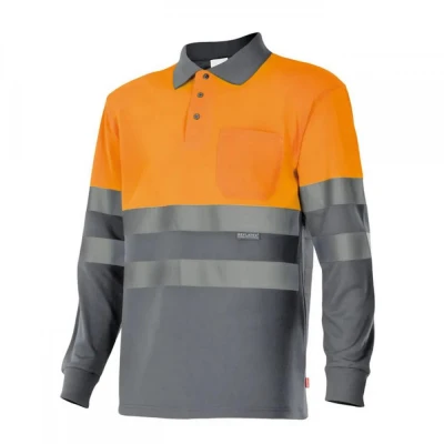 Tricou polo cu mânecă lungă, de înaltă vizibilitat / Velilla / Reflectorizanta