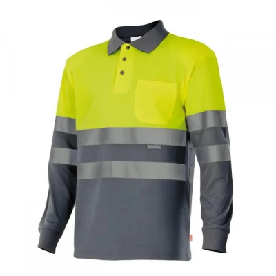 Tricou polo cu mânecă lungă, de înaltă vizibilitat / Velilla / Reflectorizanta