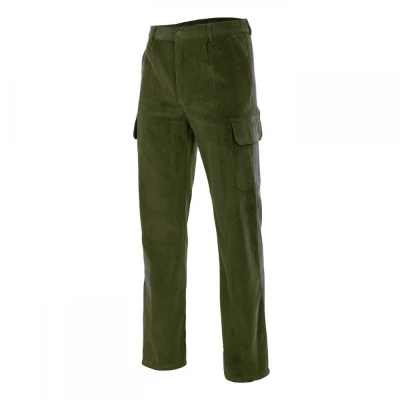 Pantaloni din velur, cu buzunare multiple 380 / Velilla / Pantaloni salopeta talie