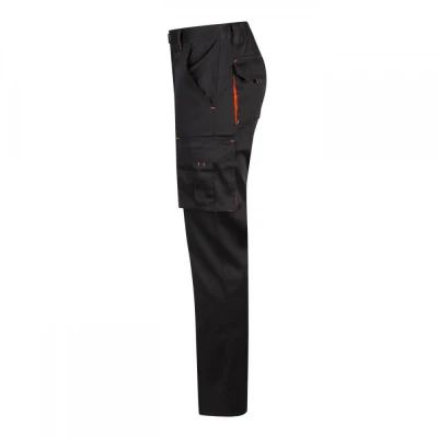 Pantaloni stretch, în două tonuri, cu buzunare mul / Velilla / Pantaloni salopeta talie