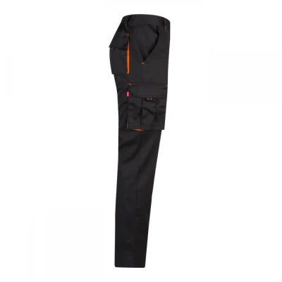 Pantaloni stretch, în două tonuri, cu buzunare mul / Velilla / Pantaloni salopeta talie