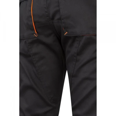 Pantaloni stretch, în două tonuri, cu buzunare mul / Velilla / Pantaloni salopeta talie