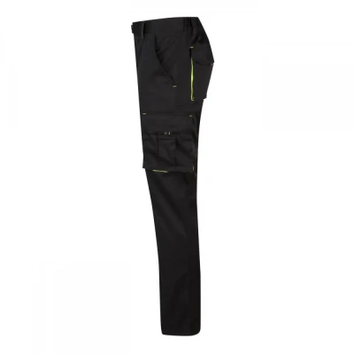 Pantaloni stretch, în două tonuri, cu buzunare mul / Velilla / Pantaloni salopeta talie