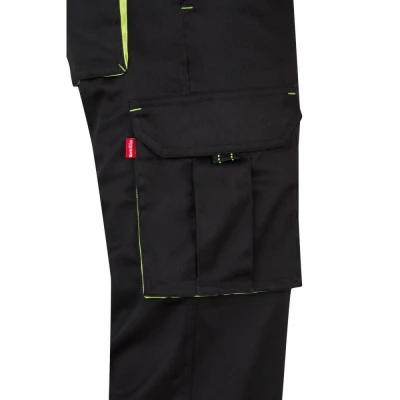 Pantaloni stretch, în două tonuri, cu buzunare mul / Velilla / Pantaloni salopeta talie