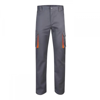 Pantaloni stretch, în două tonuri, cu buzunare mul / Velilla / Pantaloni salopeta talie
