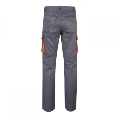 Pantaloni stretch, în două tonuri, cu buzunare mul / Velilla / Pantaloni salopeta talie
