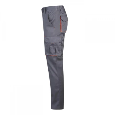 Pantaloni stretch, în două tonuri, cu buzunare mul / Velilla / Pantaloni salopeta talie