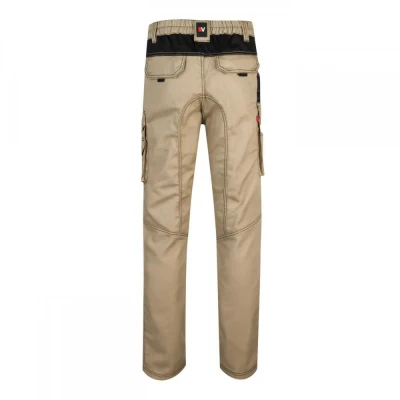 Pantaloni din pânză, în două tonuri, cu buzunare m / Velilla / Pantaloni salopeta talie